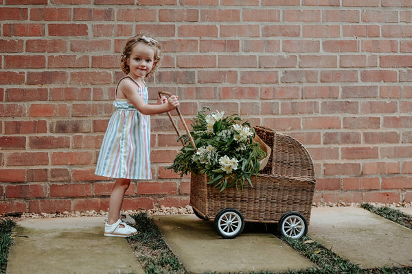 Rattan Dolls Pram
