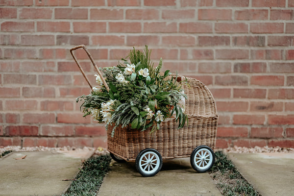 Rattan Dolls Pram