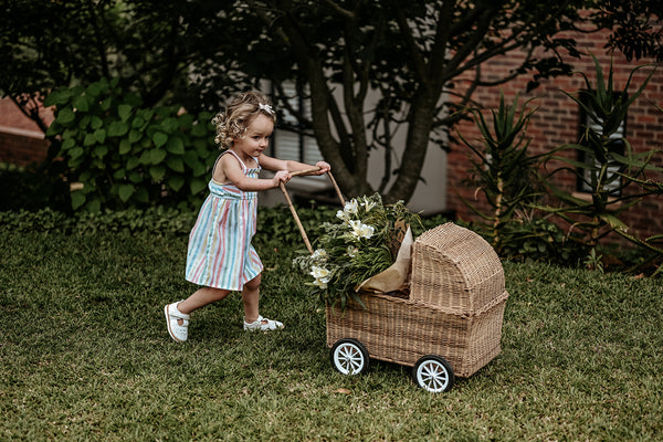Rattan Dolls Pram