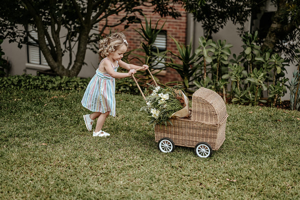 Rattan Dolls Pram
