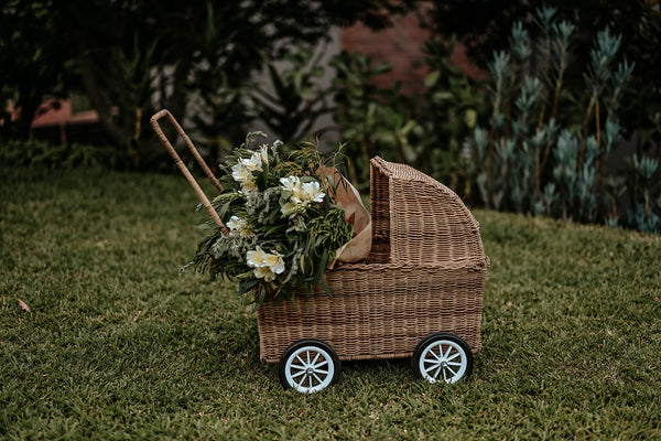 Rattan Dolls Pram