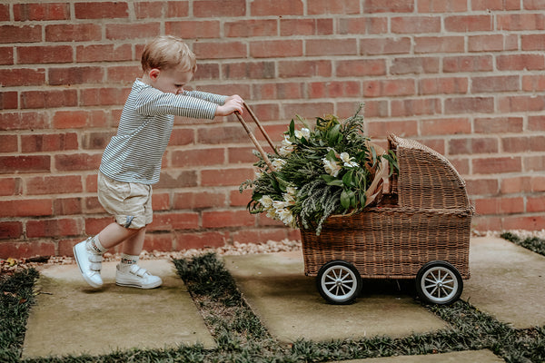 Rattan Dolls Pram