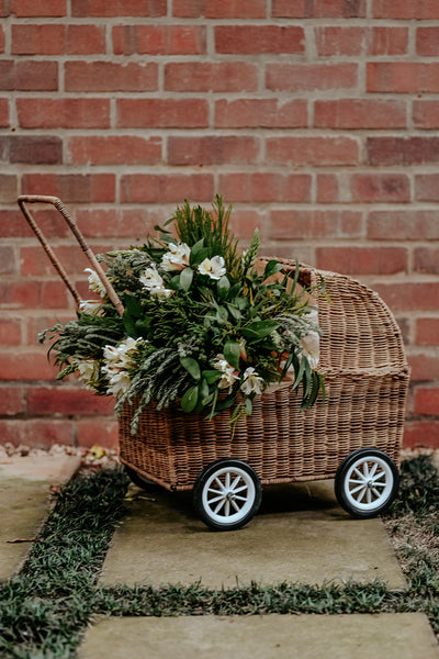 Rattan Dolls Pram